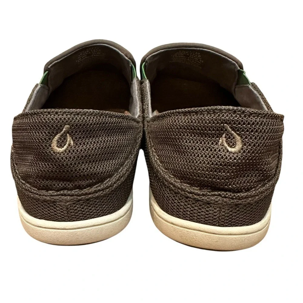 OluKai Nohea Mesh Mens Slip On Loafer Shoes Brown‎ Size US 8 EUR 41